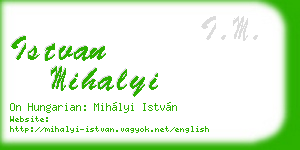 istvan mihalyi business card